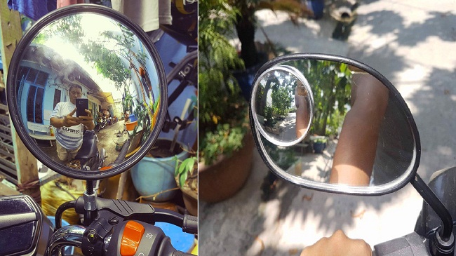 Có nên lắp đặt gương cầu lồi vào kính chiếu hậu xe máy?